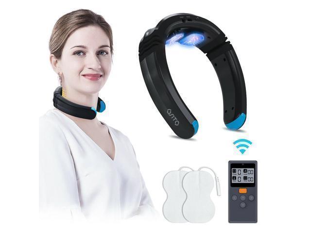 Neck Massager Tens EMS Cervical Pulse Muscle Pain Relif Deep Tissue Gift
