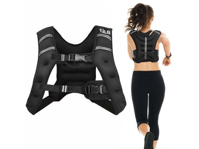 12 lbs--Training Adjustable Workout Weighted Vest with Mesh Bag