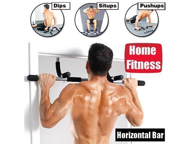 100KG Portable Gym Exercise Door Pull-down Pull-up Irons Fitness Multi-purpose Pull-ups Horizontal Bar Metal -